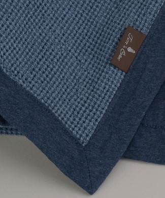 Terre-de-Coton-Denim-Blue-Basket-Weave-Reversible-Throw